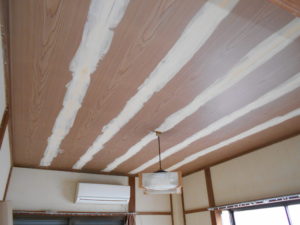 畳　和室を床フローリング天井クロス貼洋間　
