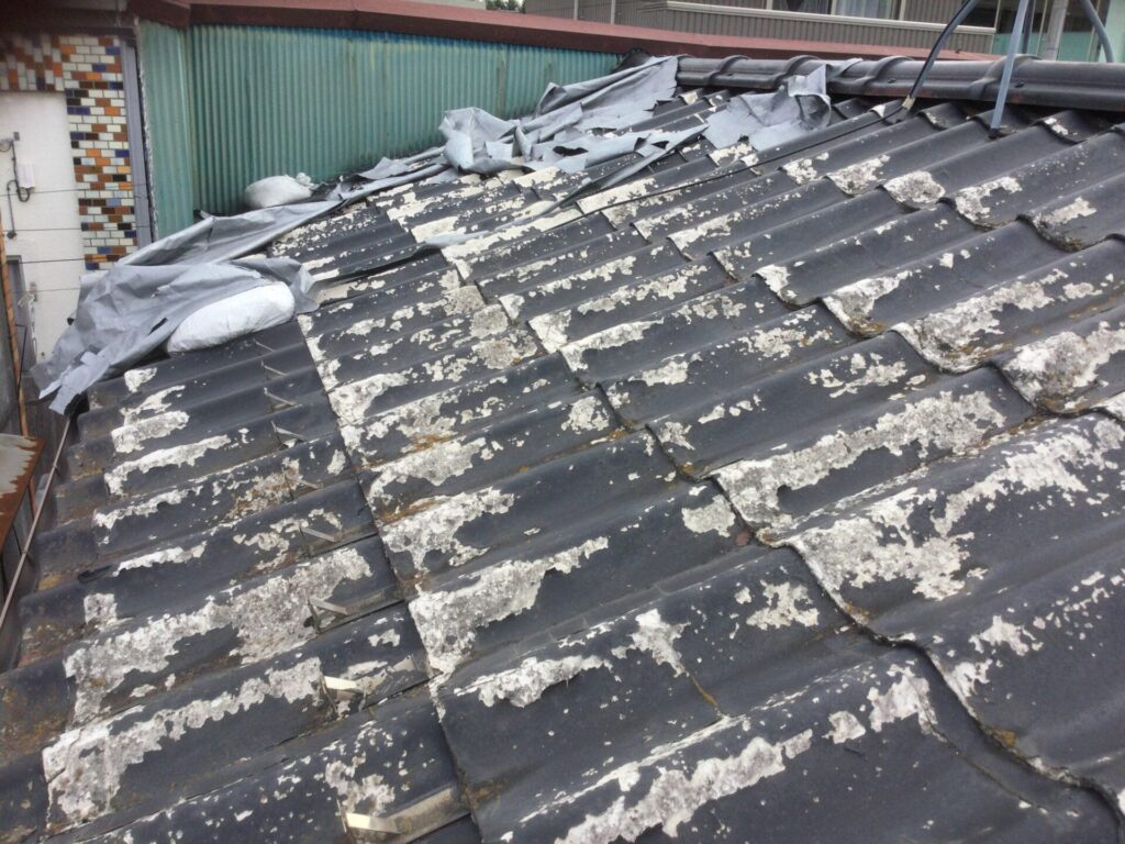 屋根雨漏りシート処理オリジナル防水塗装